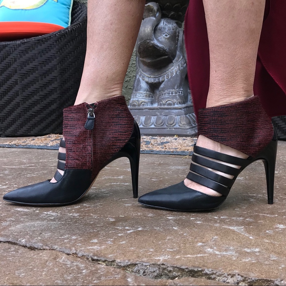 Rebecca Minkoff calf fur lizard print booties - Picture 4 of 8